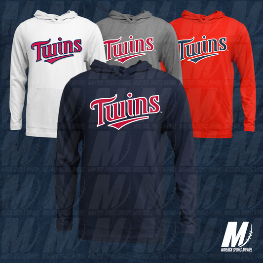 Twins Soft Tek Long Sleeve Hoodie Tee