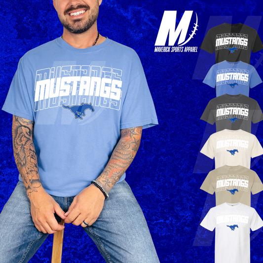 Mustangs Stacked Comfort Colors® Tee
