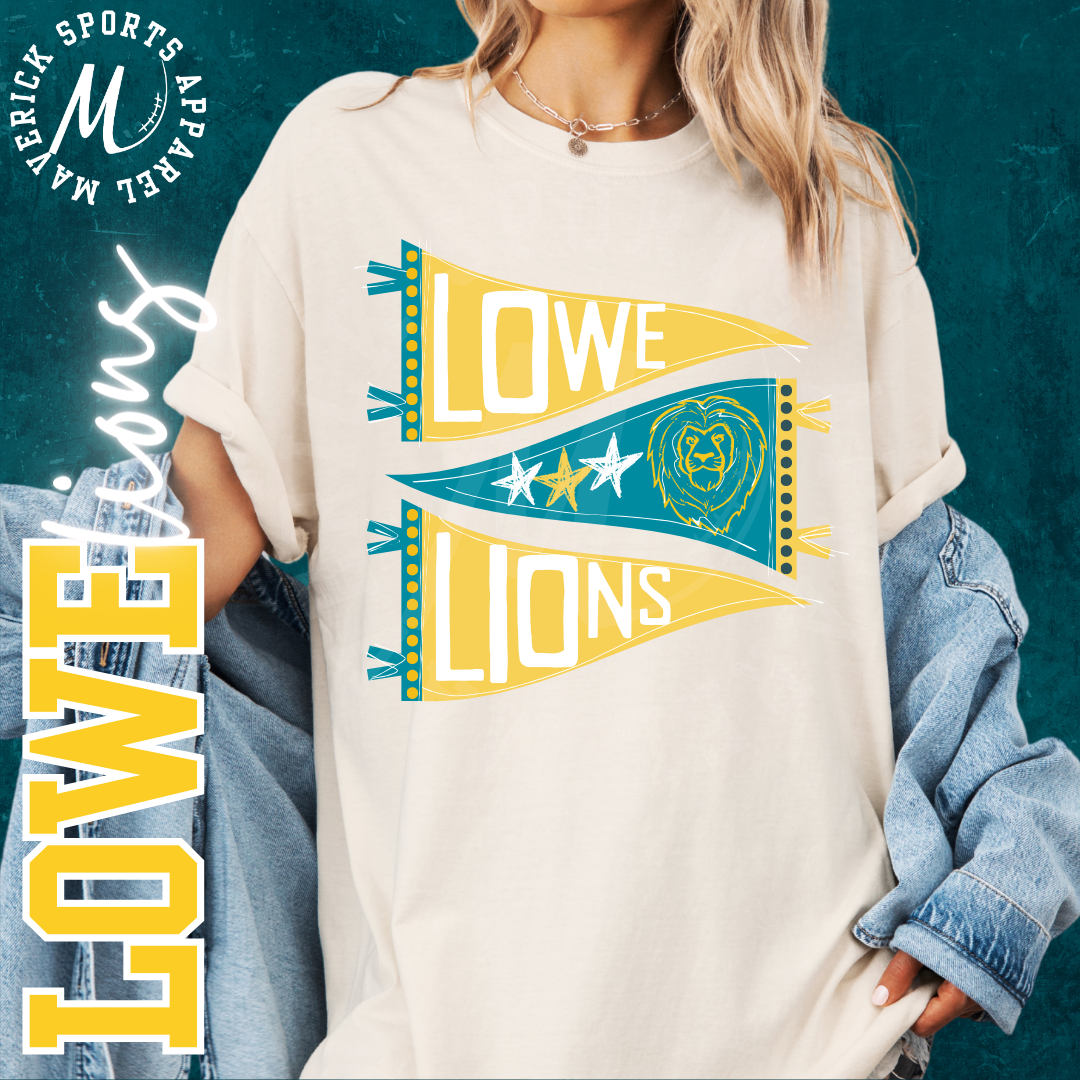 Lowe Lions Pennants Tee