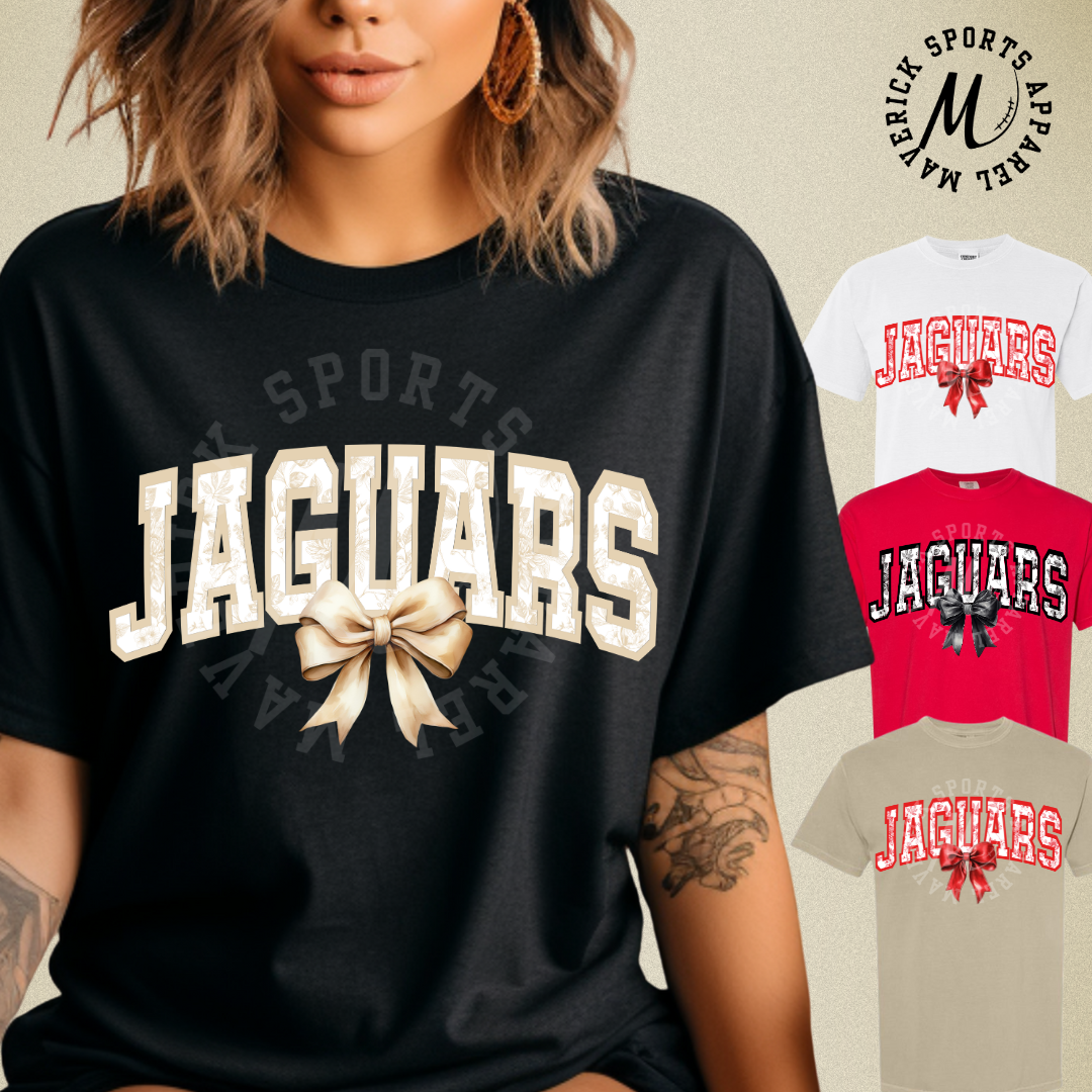 Jones Jaguars Varsity Floral Mascot Comfort Colors® Tee
