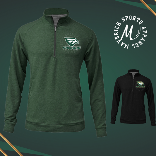 Fields Store Elementary Falcons Tri-Blend 1/4 Zip Pullover
