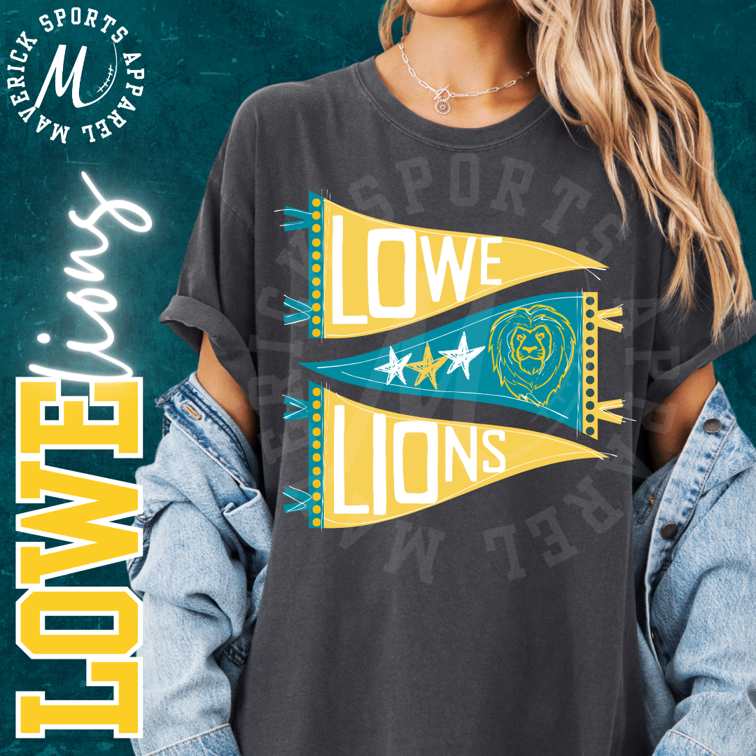 Lowe Lions Pennants Tee