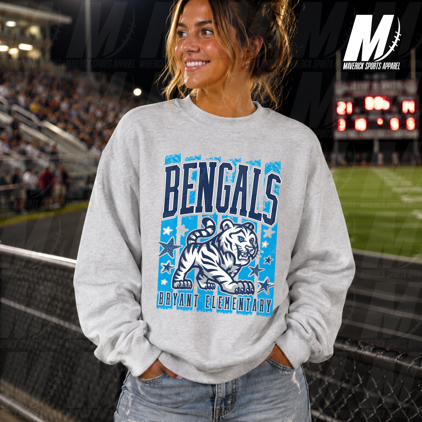 Bryant Benagls Stars & Stripes – Crewneck Sweatshirt