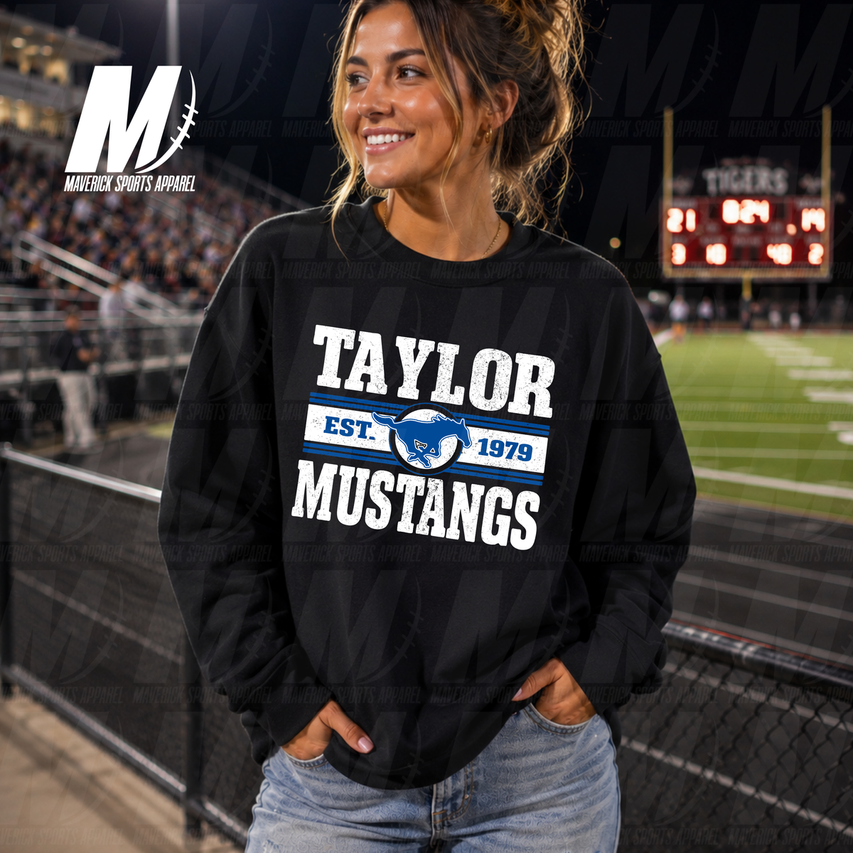Taylor Mustangs All-American – Crewneck Sweatshirt