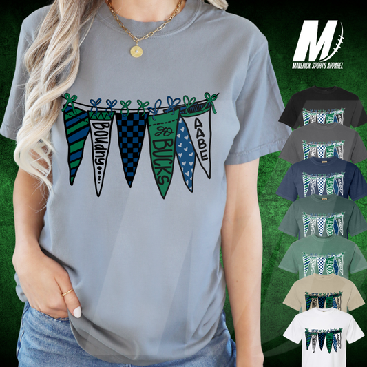 Boudny Bucks Pennant Banner Tee – Comfort Colors®