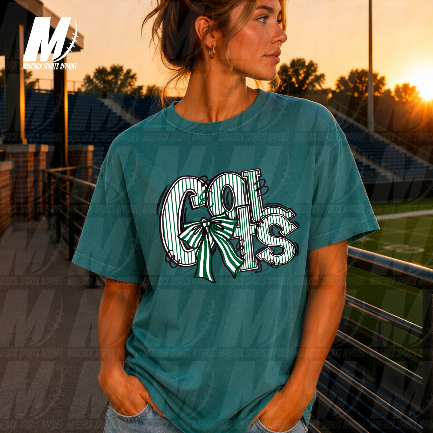Colts Bows & Stripes – Comfort Colors® Series