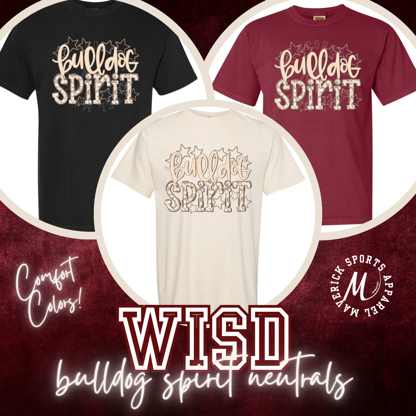 Bulldog Spirit Comfort Colors Tee