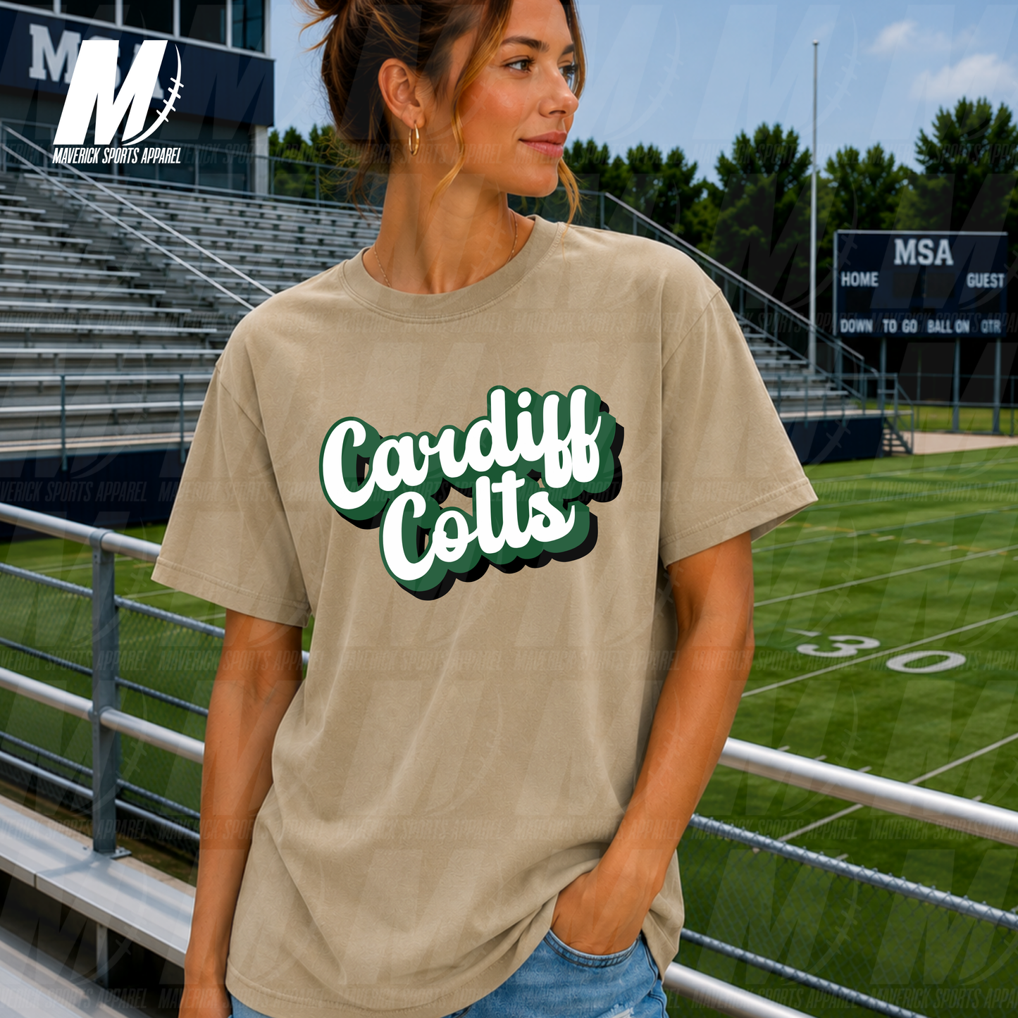 Cardiff Colts Retro Script – Comfort Colors® Series