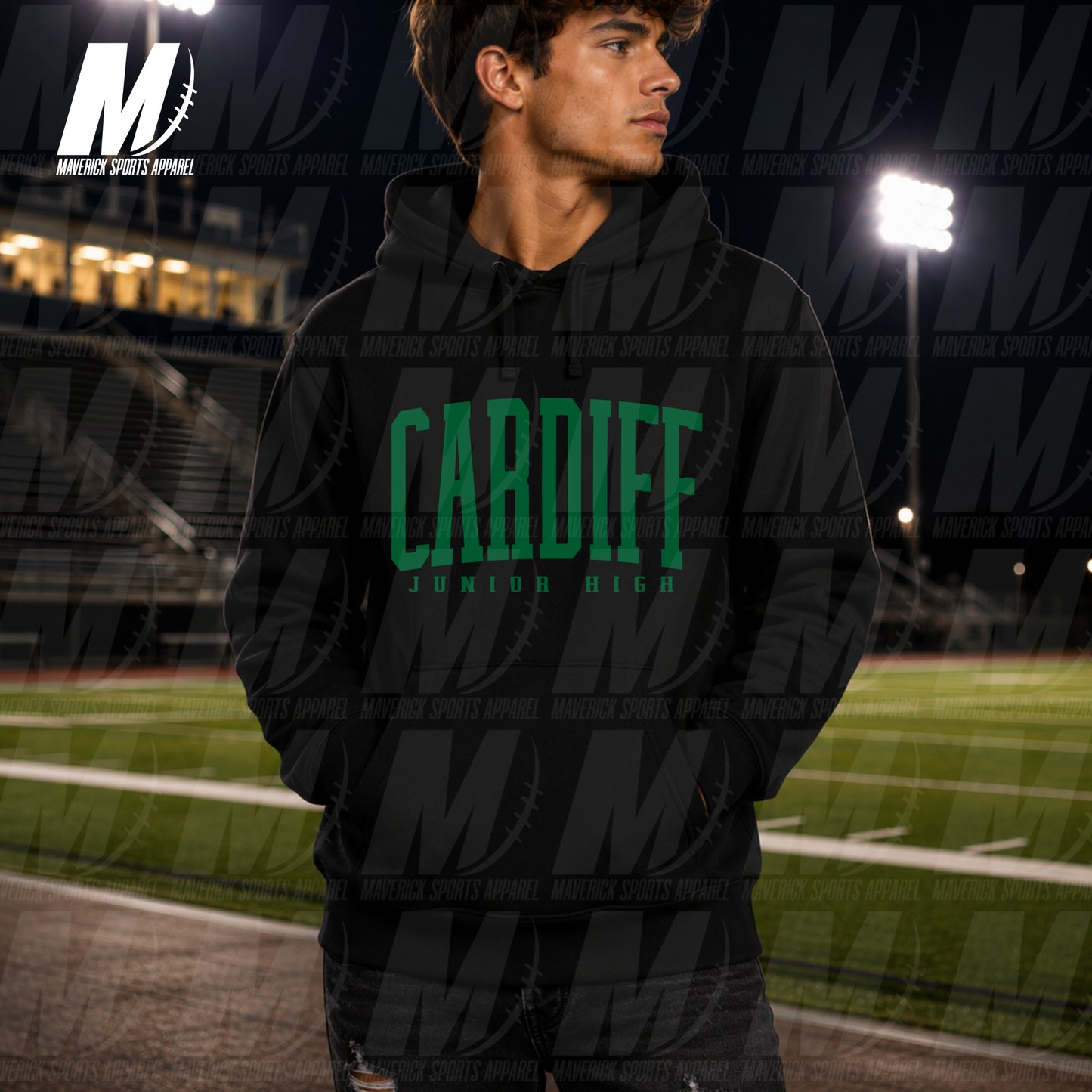 Cardiff Junior High Classic Collegiate – Hyperactive Fleece Hoodie