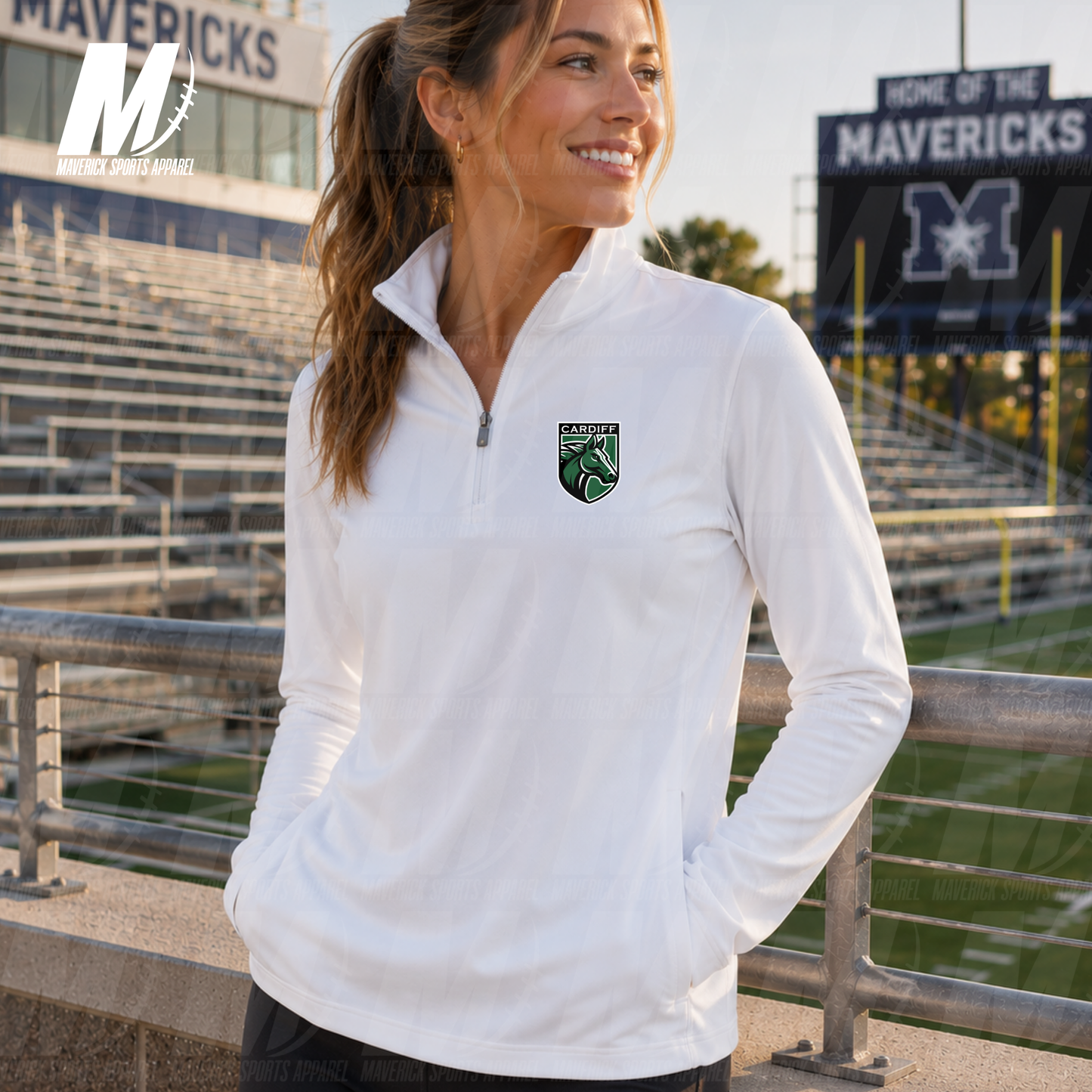 Cardiff Junior High Colts Cloud+ Soft 1/4 Zip Pullover