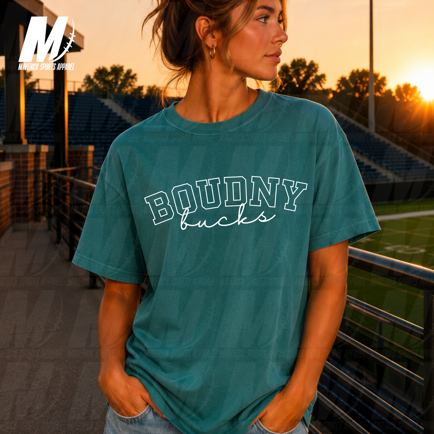 Boudny Bucks Varsity Script PUFF INK – Comfort Colors® Series