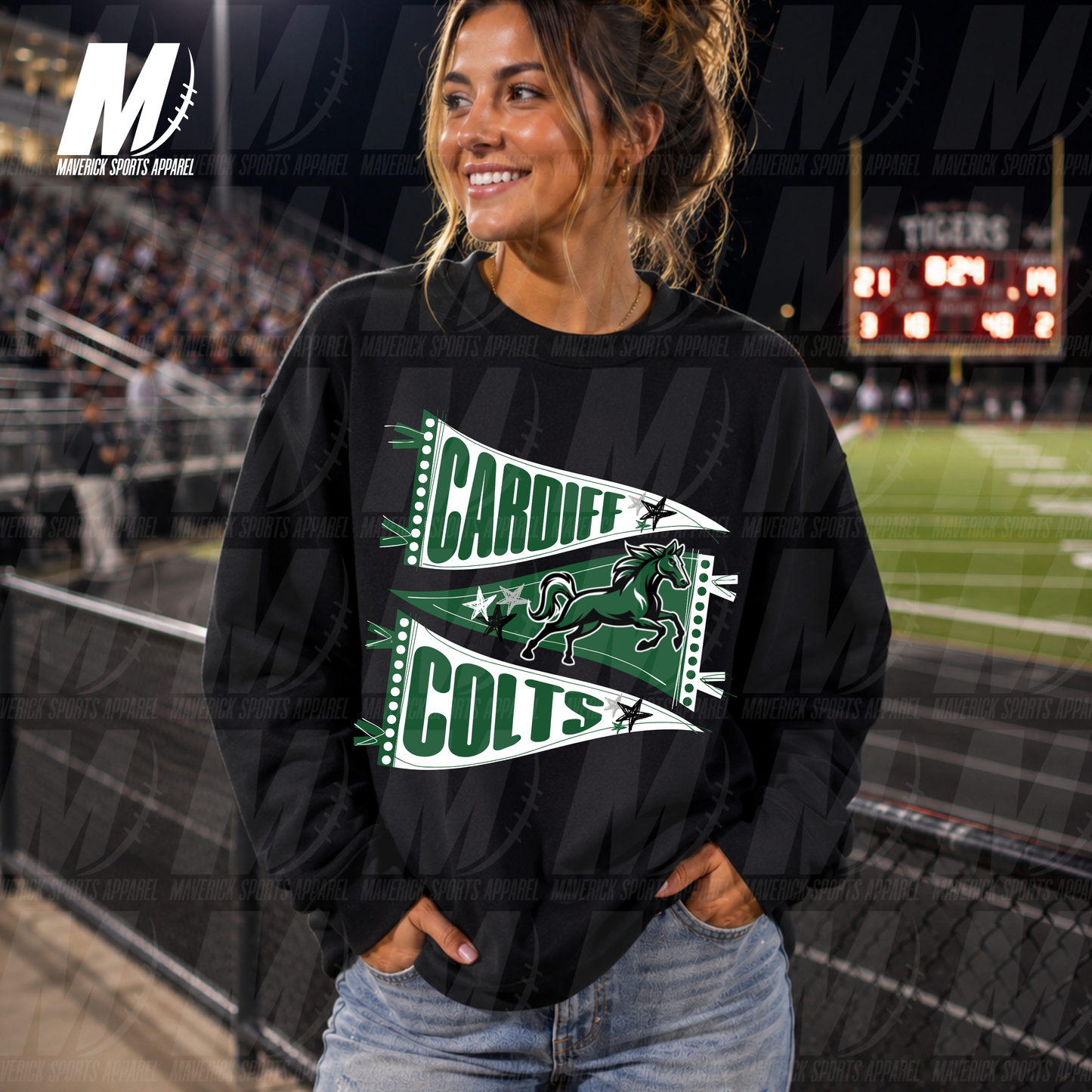 Cardiff Colts Game Day Pennant – Crewneck Sweatshirt