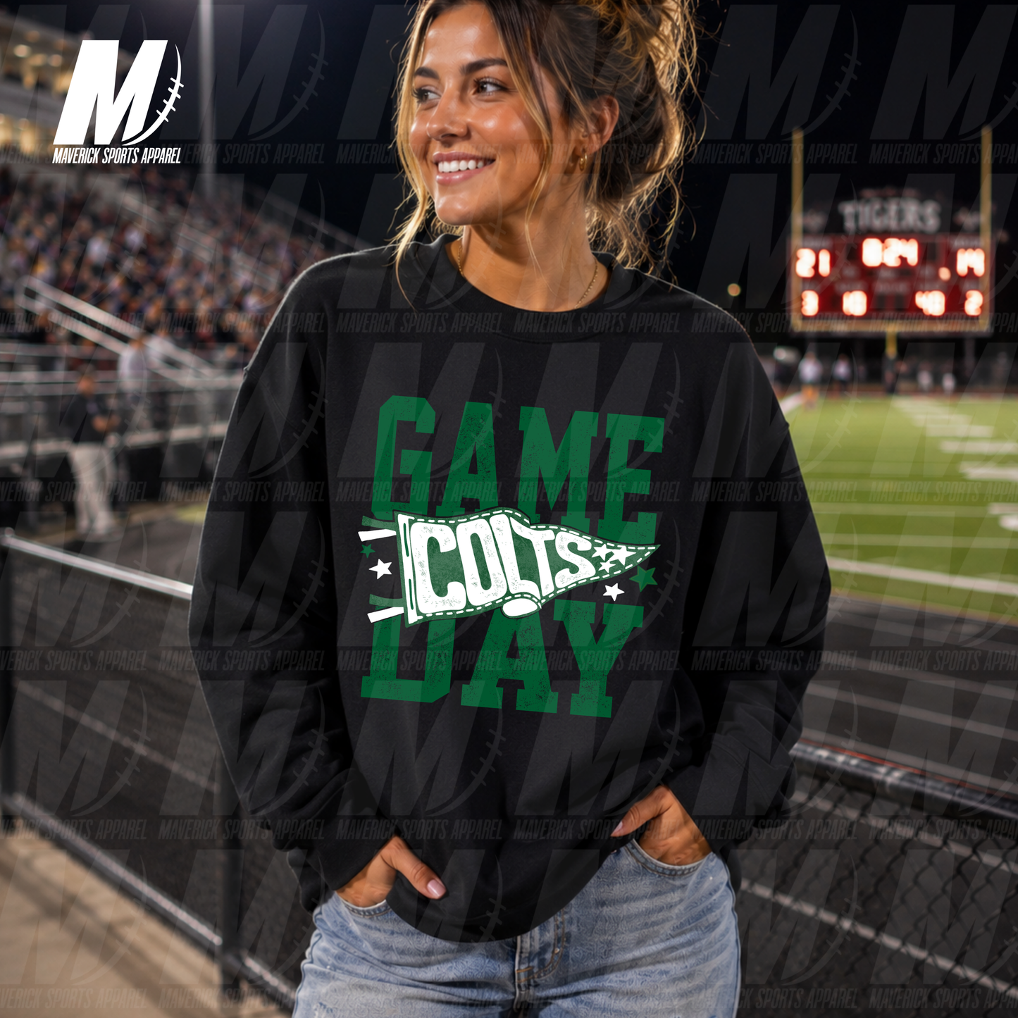 Cardiff Colts Game Day Victory Pennant – Crewneck Sweatshirt