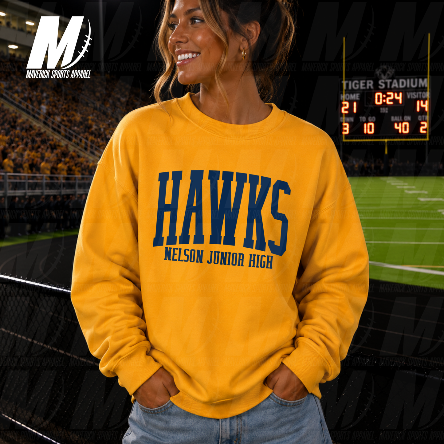 Morton Ranch Junior High Classic Collegiate – Crewneck Sweatshirt