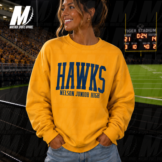 Nelson Junior High Classic Collegiate – Crewneck Sweatshirt