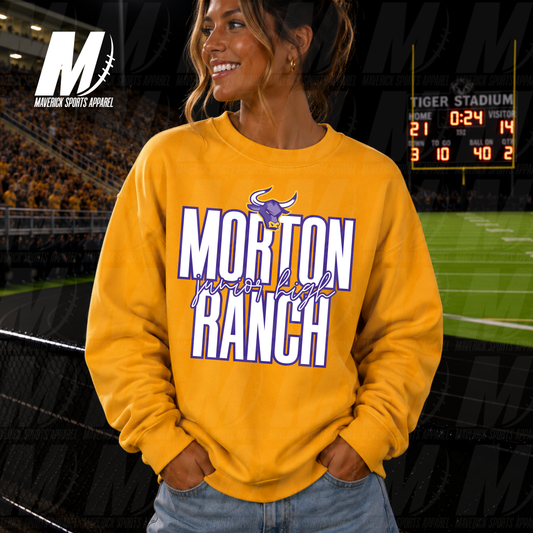 Morton Ranch Mavericks Varsity Signature – Crewneck Sweatshirt