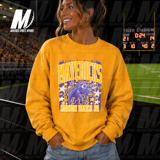 Morton Ranch Mavericks Stars & Stripes – Crewneck Sweatshirt