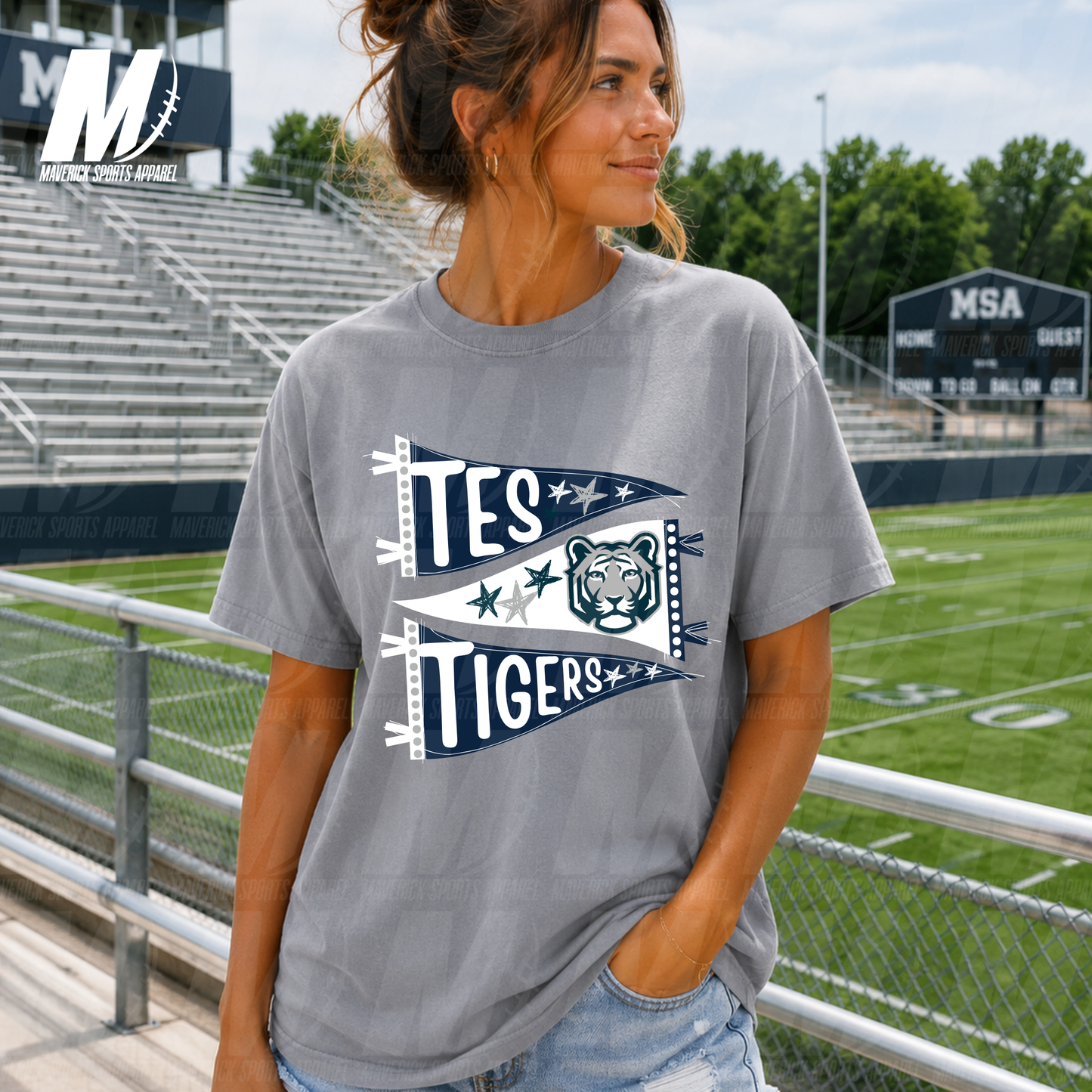 Turlington Tigers Game Day Pennant – Comfort Colors® Series