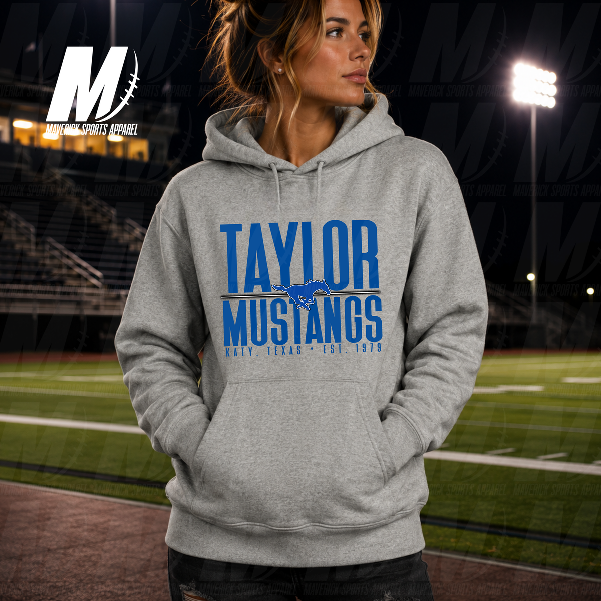 Taylor Mustangs Baseline – Hyperactive Fleece Hoodie