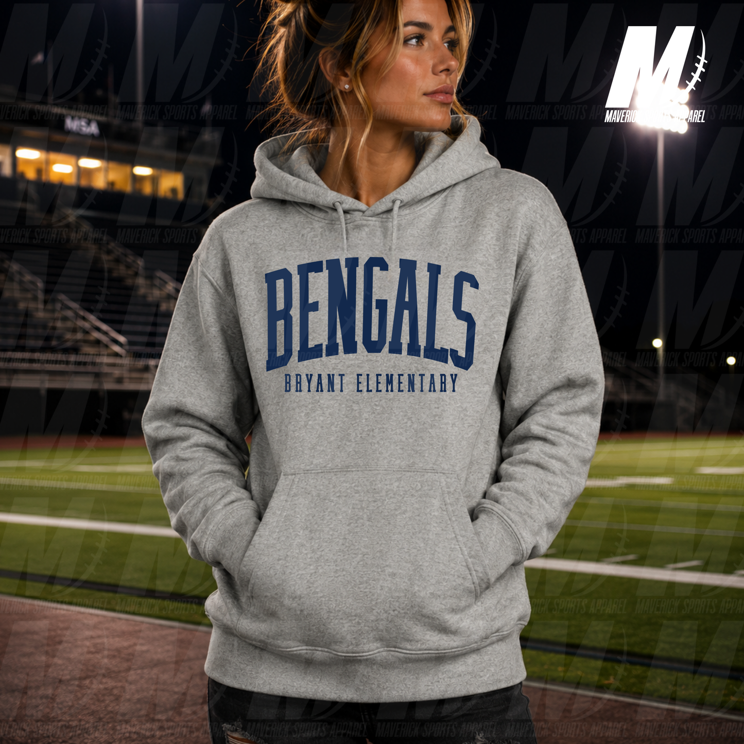 Bryant Elementary Classic Collegiate – Hyperactive Fleece Hoodie