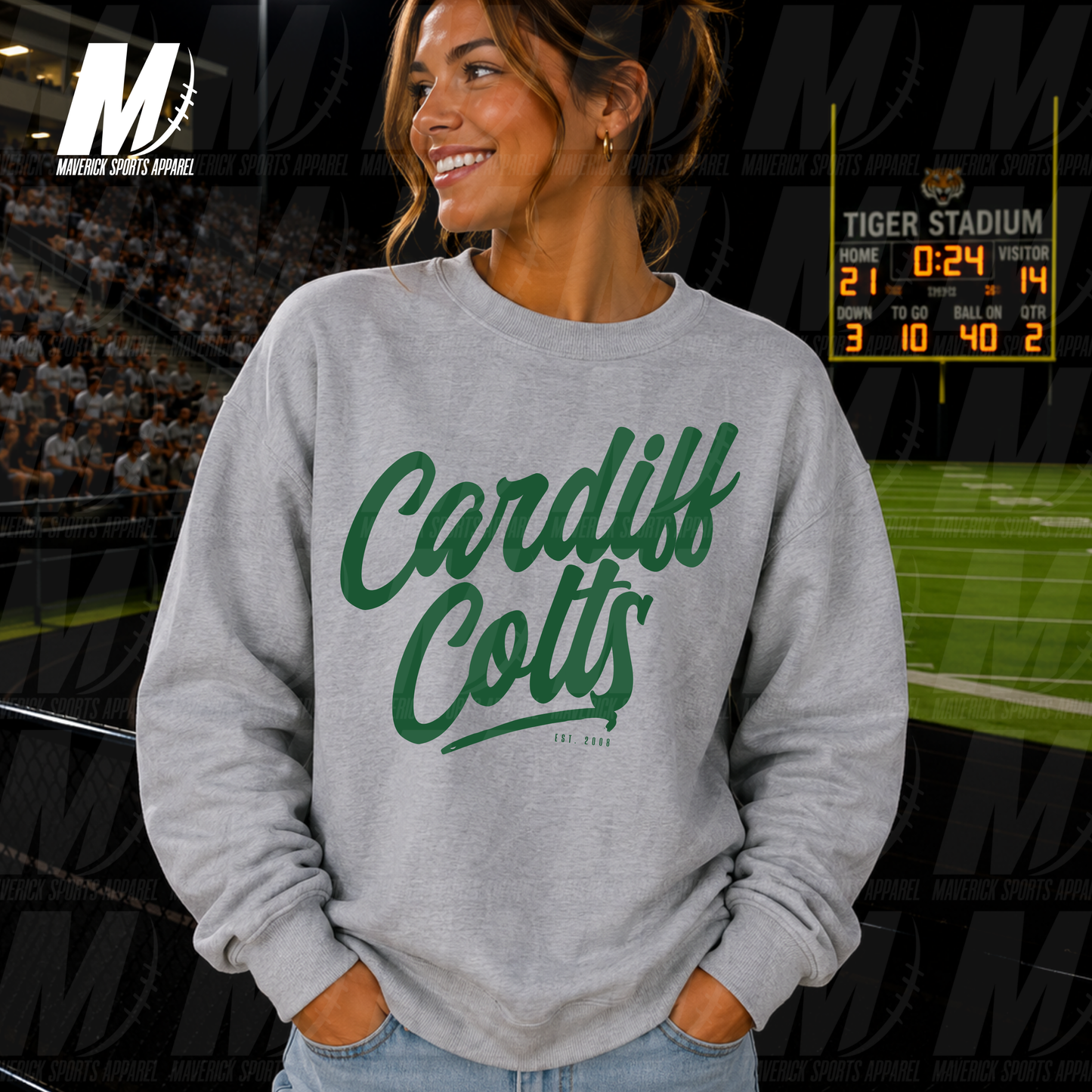 Cardiff Colts Heritage Script – Crewneck Sweatshirt