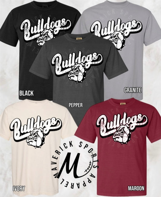 Retro Bulldogs Tee (Comfort Colors)