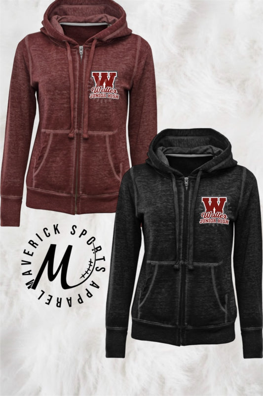 WJH Acid Washed Full Zip Jacket