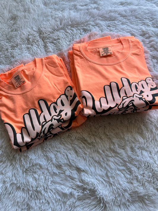 Neon Bulldogs Retro Tee