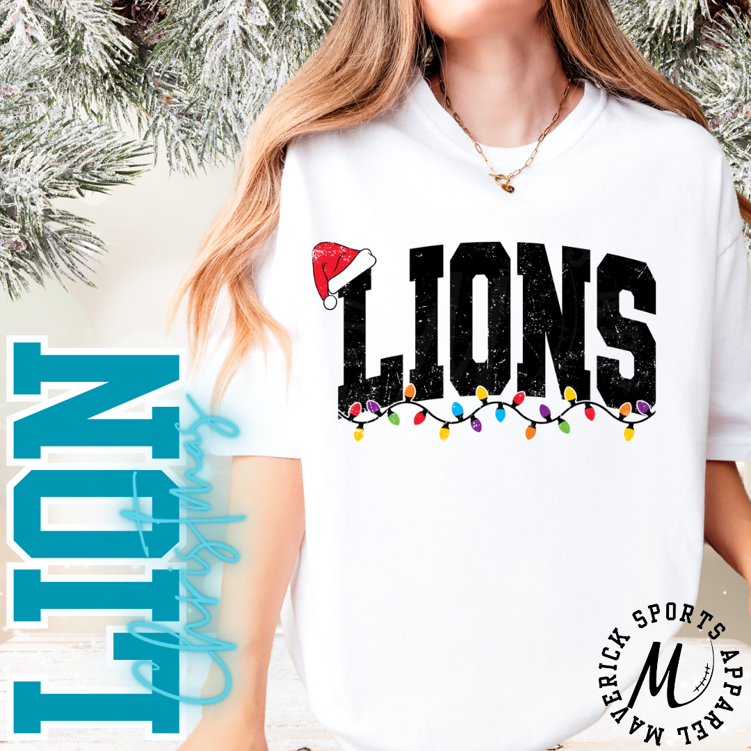 Lions Christmas Lights Tee