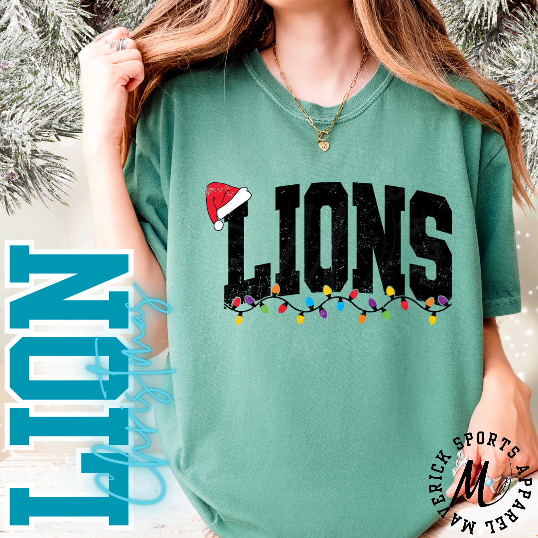 Lions Christmas Lights Tee