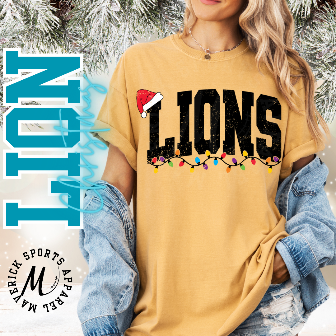 Lions Christmas Lights Tee