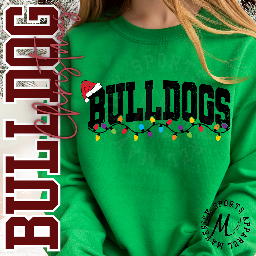 Bulldogs Christmas Lights Sweater