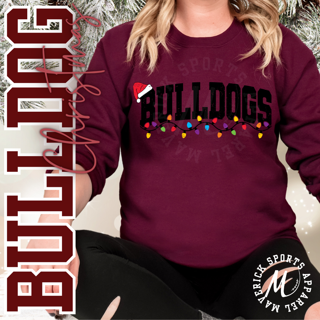 Bulldogs Christmas Lights Sweater