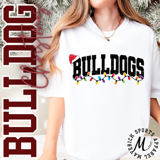 Bulldogs Christmas Lights Tee