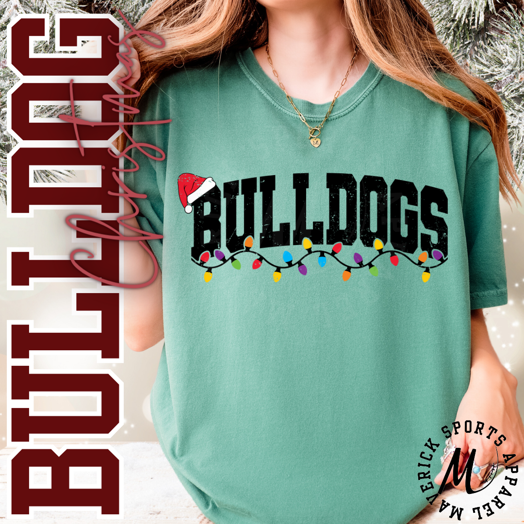 Bulldogs Christmas Lights Tee