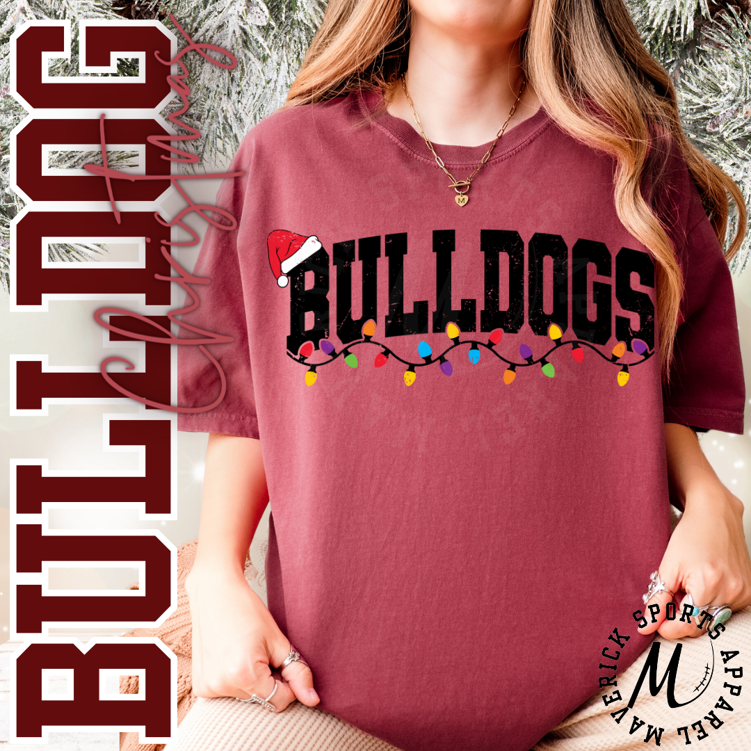 Bulldogs Christmas Lights Tee