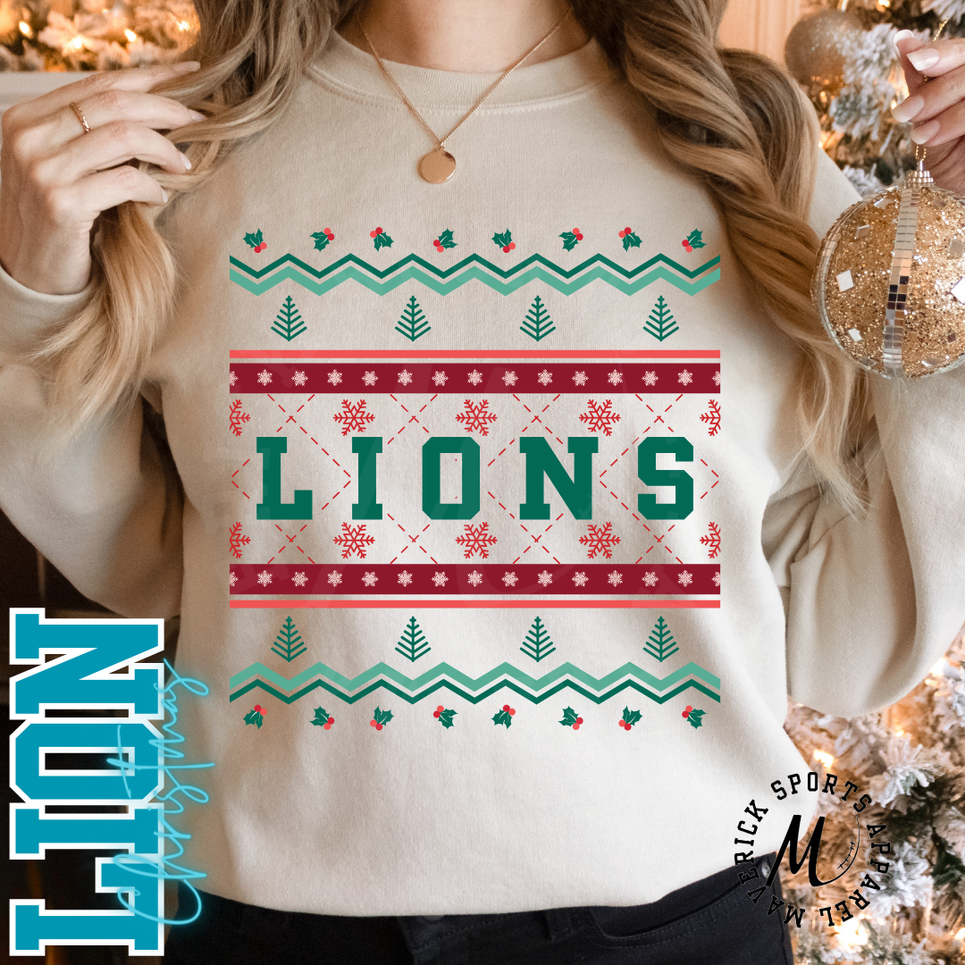 Lions Ugly Christmas Sweater