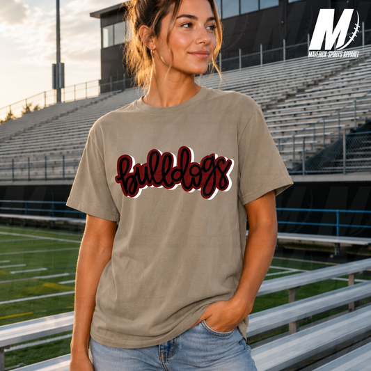 Waller Junior High Bulldogs Bubble Script Comfort Colors® Series