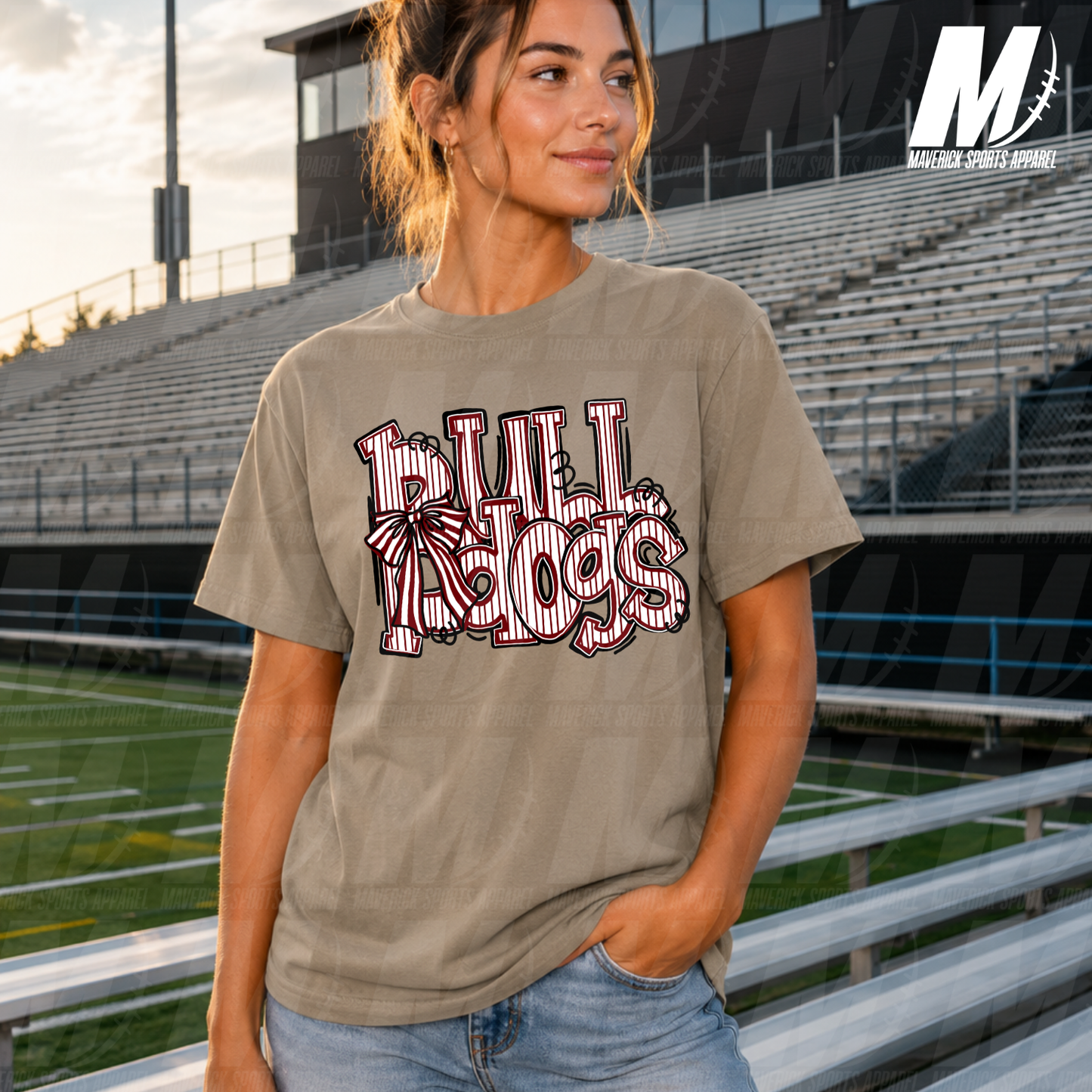 WJH Bulldogs Bows & Stripes – Comfort Colors® Series