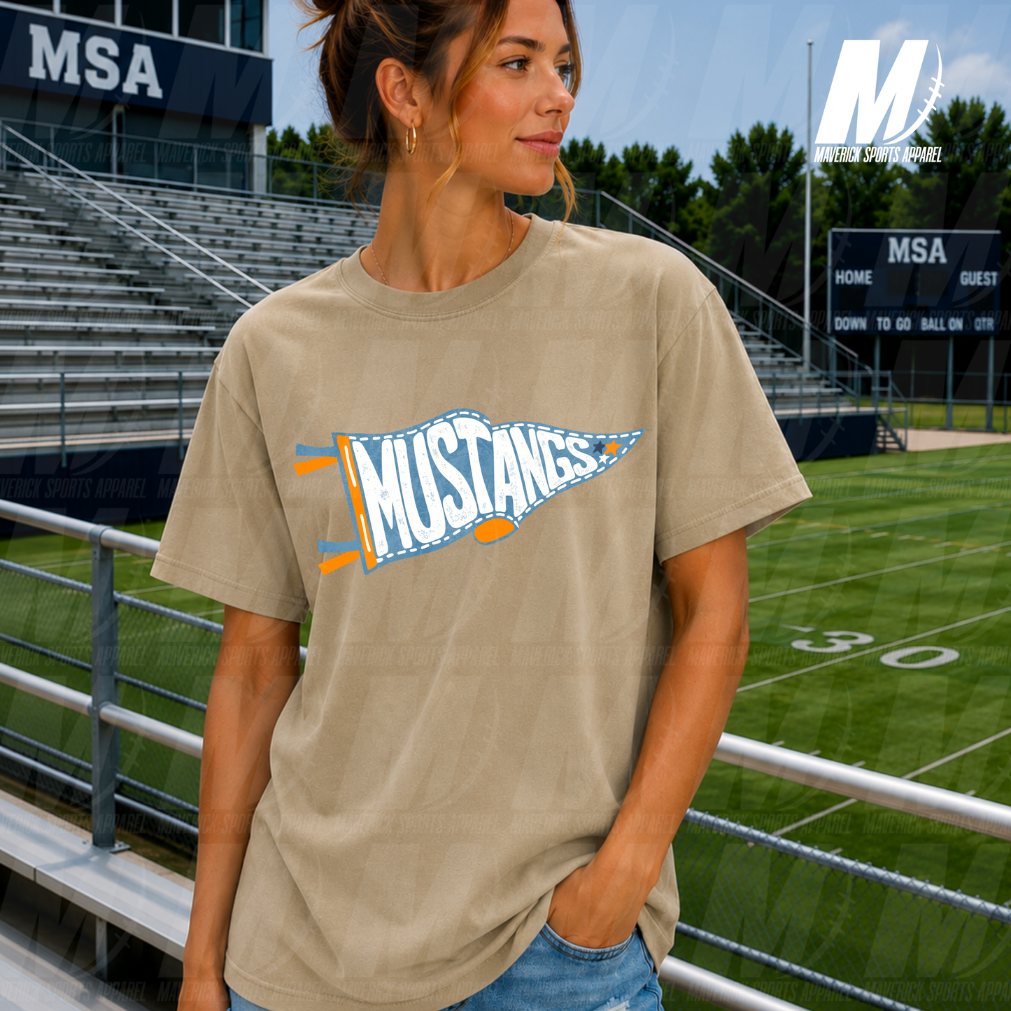 Mustangs Victory Pennant – Comfort Colors® Series