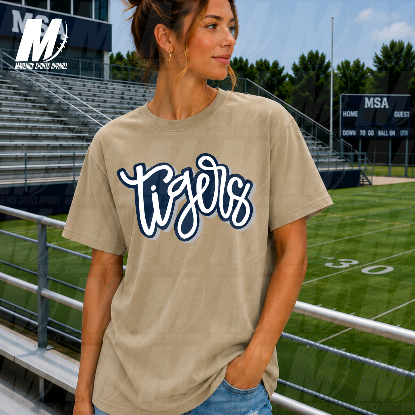 Turlington Tigers Bubble Script – Comfort Colors® Series