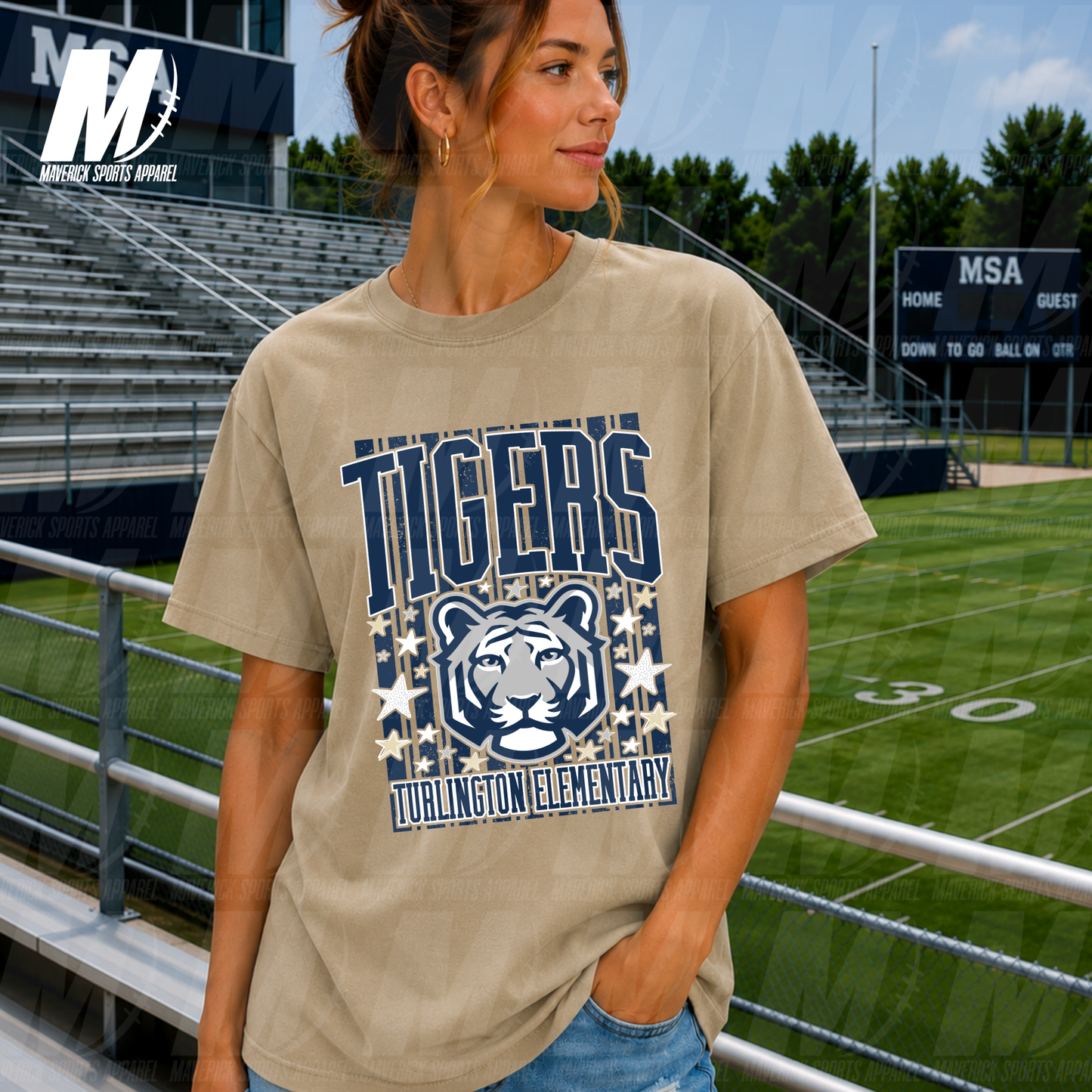 Turlington Tigers Stars & Stripes – Comfort Colors® Series