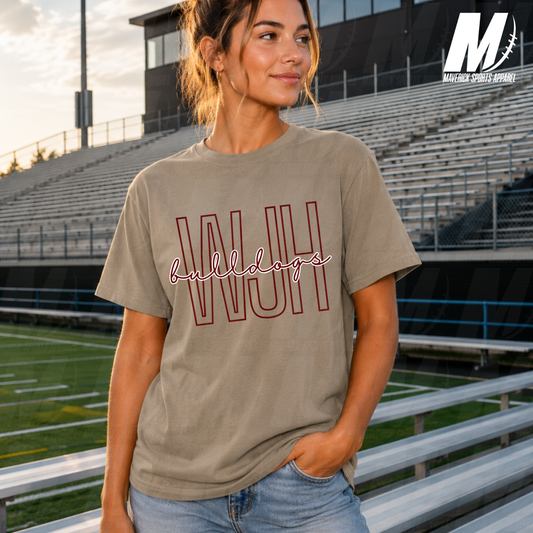 Waller Junior High Bulldogs Neon Script – Comfort Colors® Series