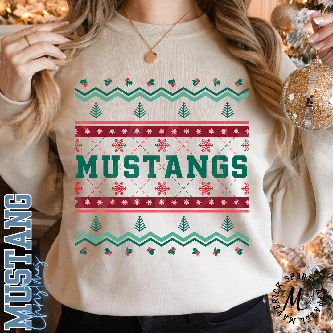 Mustangs Ugly Christmas Sweater