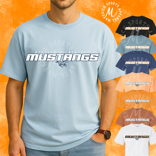 McReavy Mustangs Block Letter Tee – Comfort Colors®