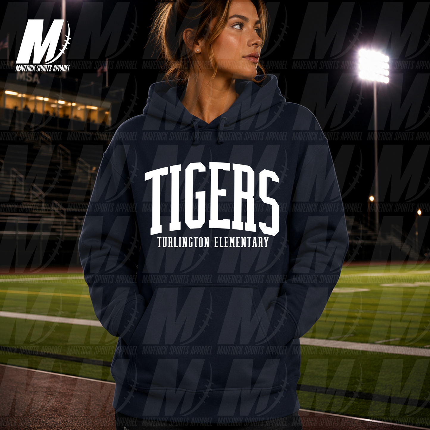 Turlington Tigers Classic Collegiate – Hyperactive Fleece Hoodie