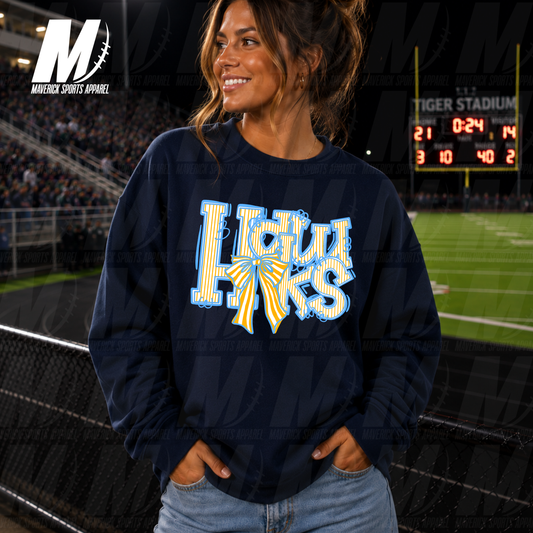 Hawks Bows & Stripes – Crewneck Sweatshirt