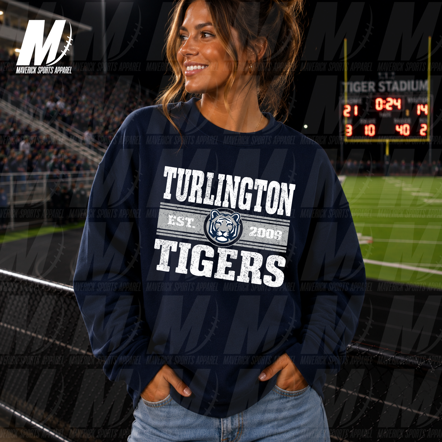 Turlington Tigers All-American – Crewneck Sweatshirt