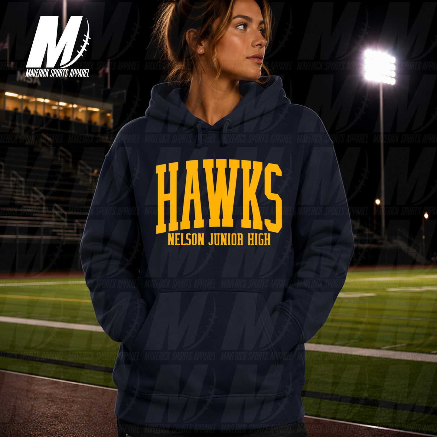 Morton Ranch Junior High Classic Collegiate – Hyperactive Fleece Hoodie