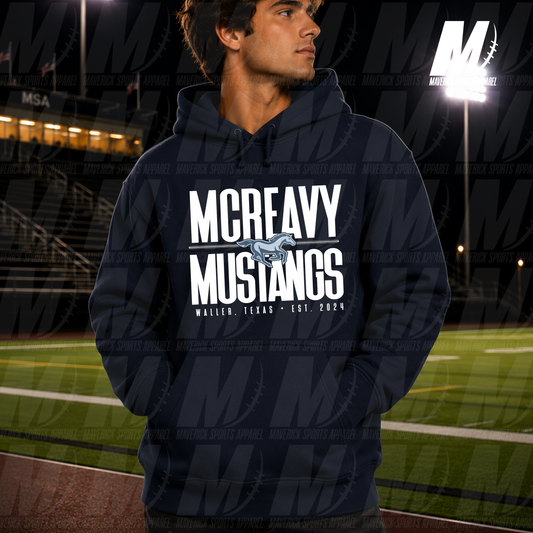 Turlington Tigers Baseline – Hyperactive Fleece Hoodie in Navy